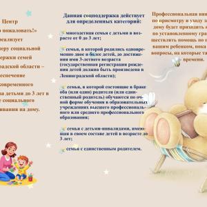 Обеспечение кратковременного присмотра за детьми от 0 до 3 лет